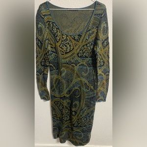 Peruvian Connection Kashmiri Sweater Dress Pima Cotton Medium